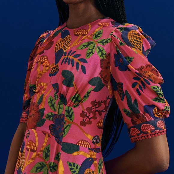 FARM RIO Sweet Forest Midi Dress - Pink - Picture 3 of 9